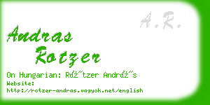 andras rotzer business card